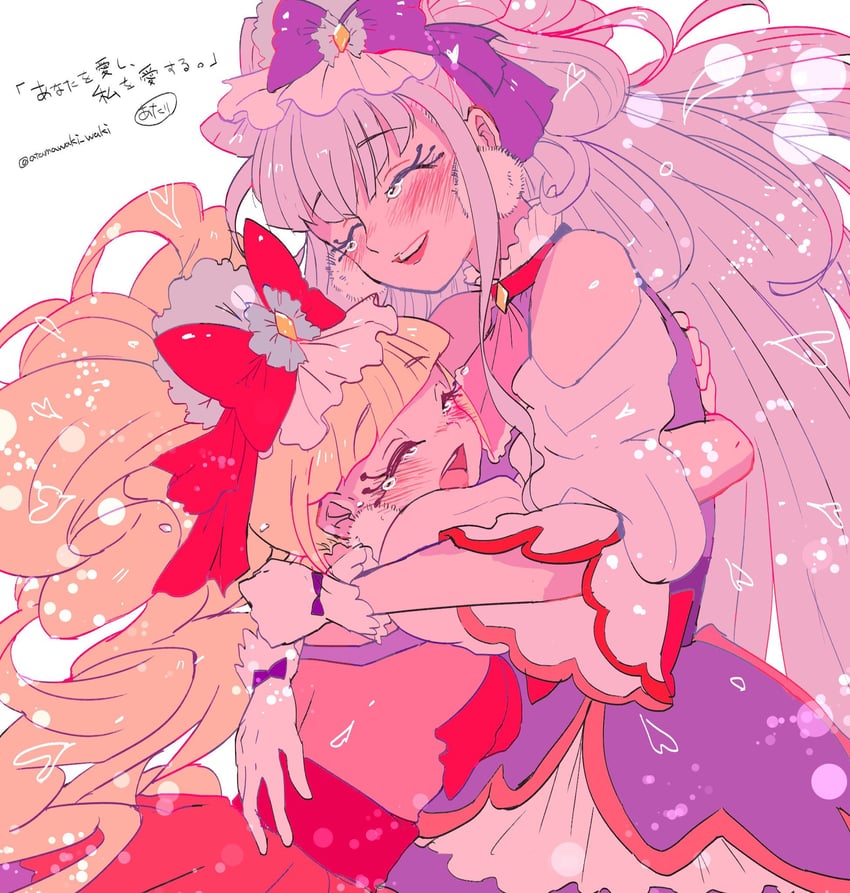 ruru amour, aisaki emiru, cure macherie, and cure amour (precure and 1 more) drawn by atari_(atamawaki_waki)