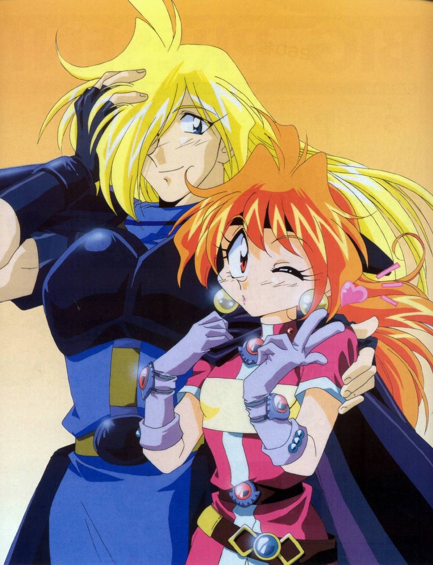 lina inverse and gourry gabriev (slayers) drawn by miyata_naomi