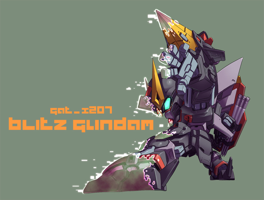 blitz gundam (gundam and 2 more) drawn by yabe_makoto