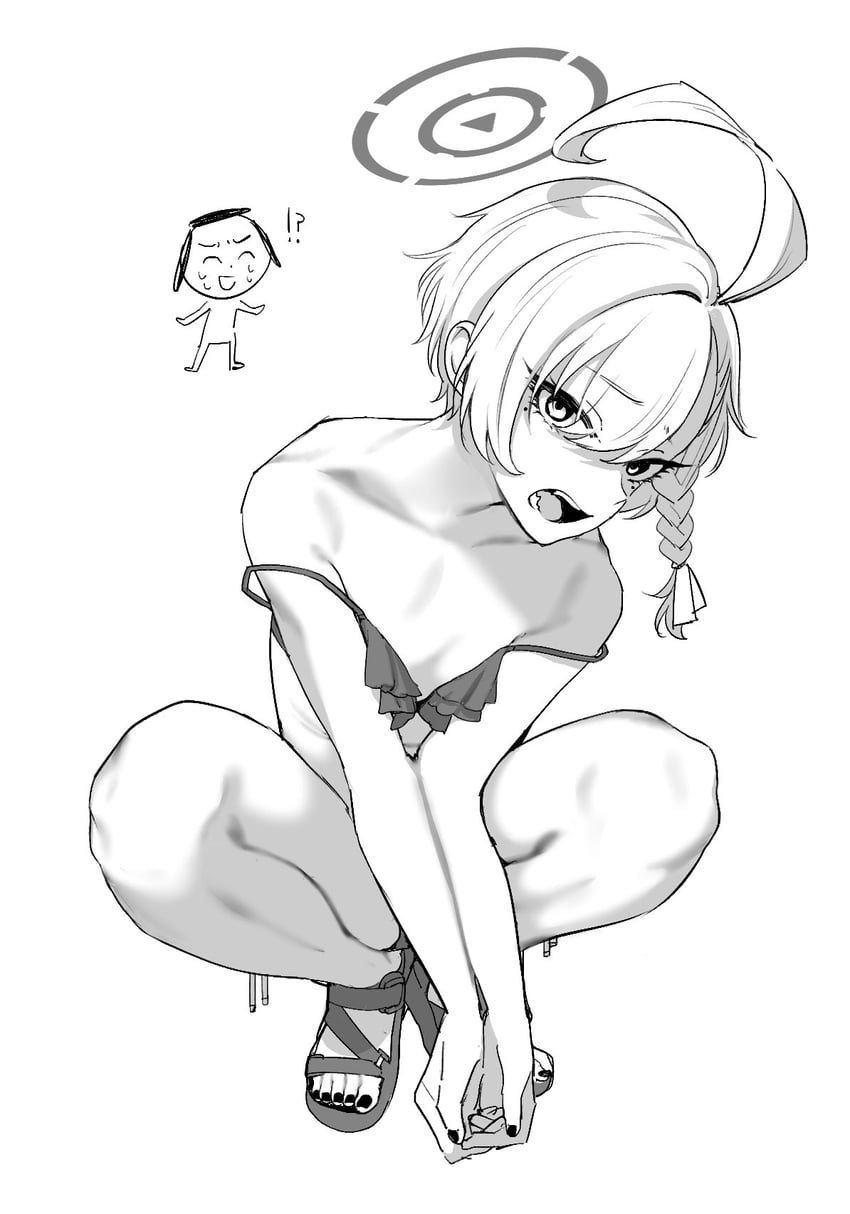 sensei, doodle sensei, and neru (blue archive) drawn by inchore