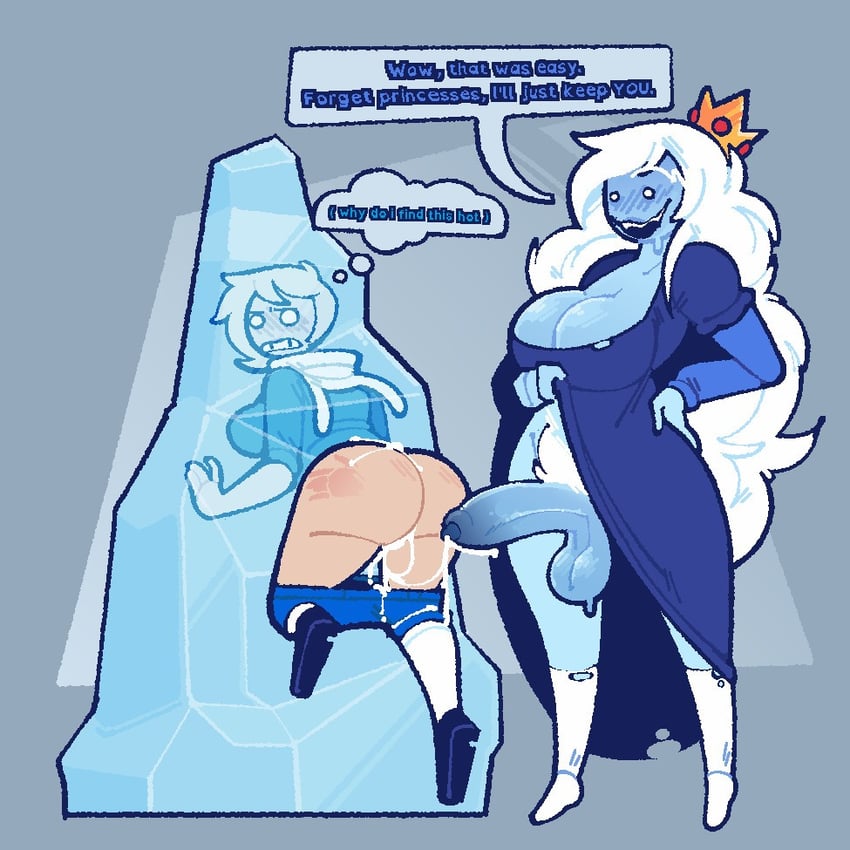 fionna campbell and ice queen (adventure time) drawn by xenopavilia