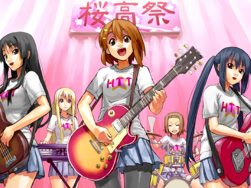 akiyama mio, nakano azusa, hirasawa yui, tainaka ritsu, and kotobuki tsumugi (k-on!) drawn by urara_(urara-nya)