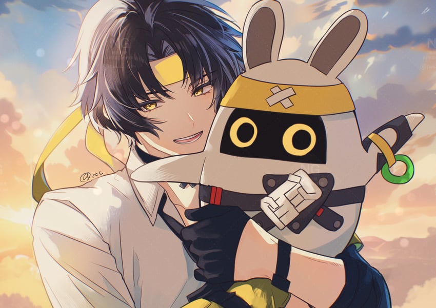asaba harumasa and asaboo (zenless zone zero) drawn by tanuki_nishi
