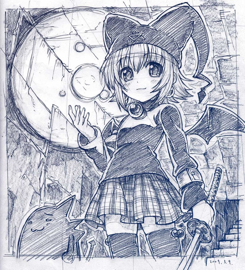 mayura and kuro unyuu (ukagaka) drawn by sakino_shingetsu
