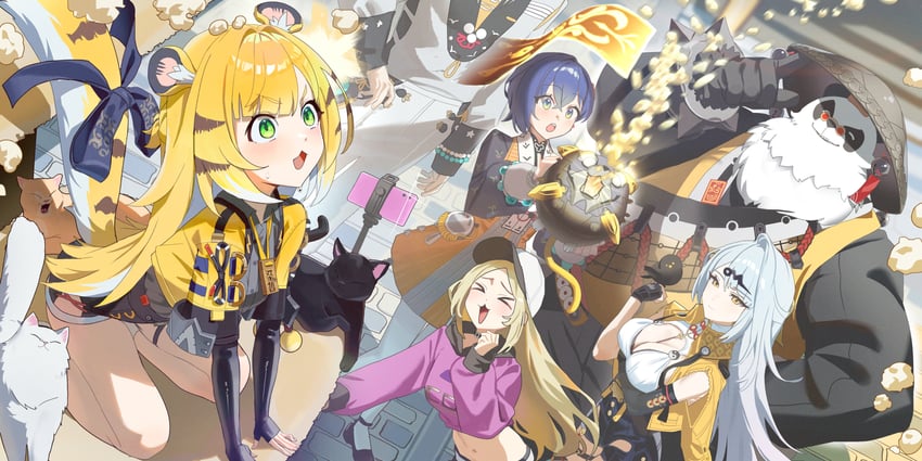yixuan, ju fufu, pan yinhu, belle, and wise (zenless zone zero) drawn by ziki_(gkdlfnzo1245)