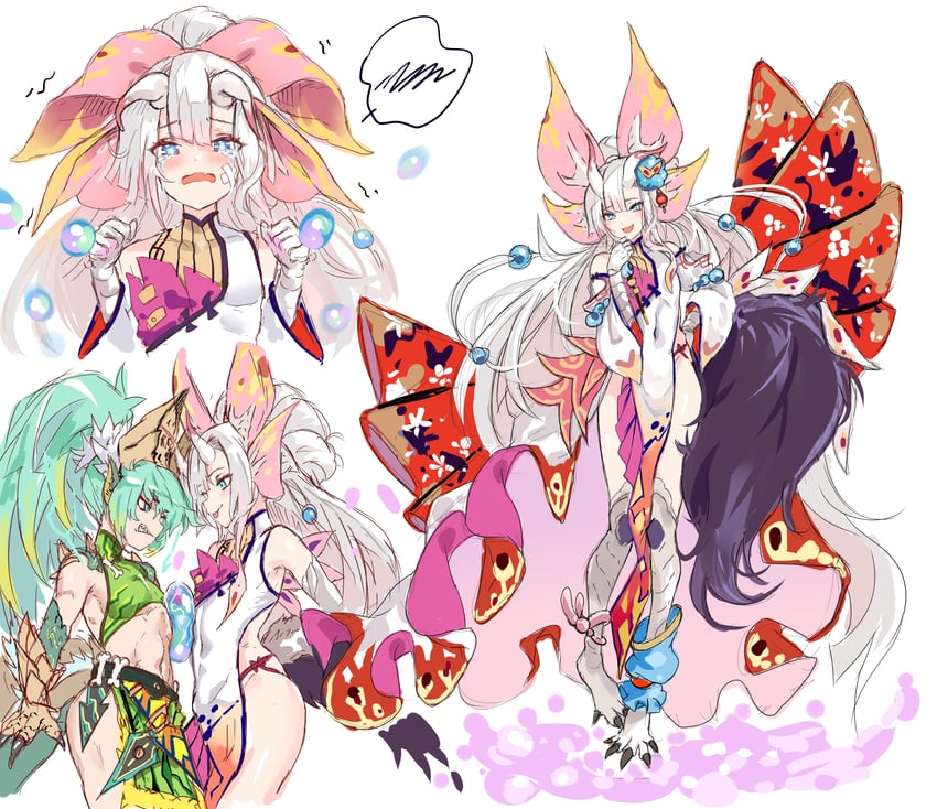 zinogre and mizutsune (monster hunter and 1 more) drawn by umitsuki