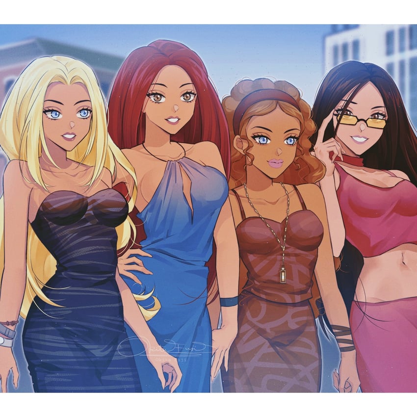 barbie, nolee, madison, and chelsea (barbie and 1 more) drawn by okitafuji