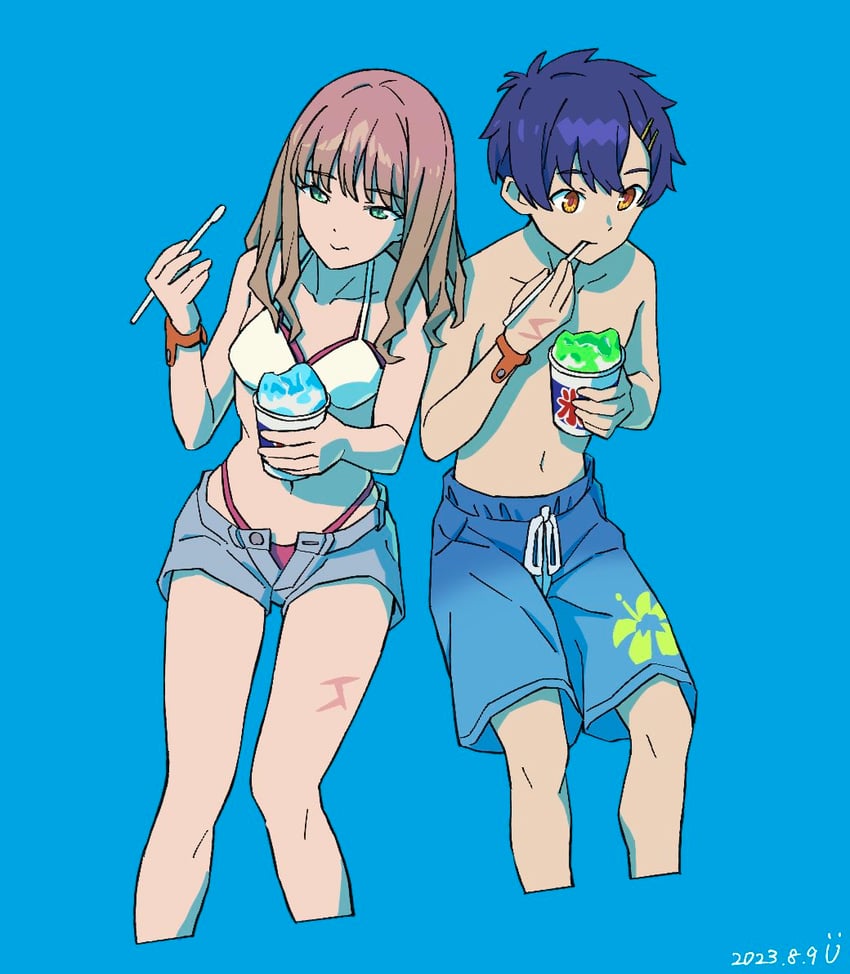 minami yume and asanaka yomogi (gridman universe and 1 more) drawn by pisto1star