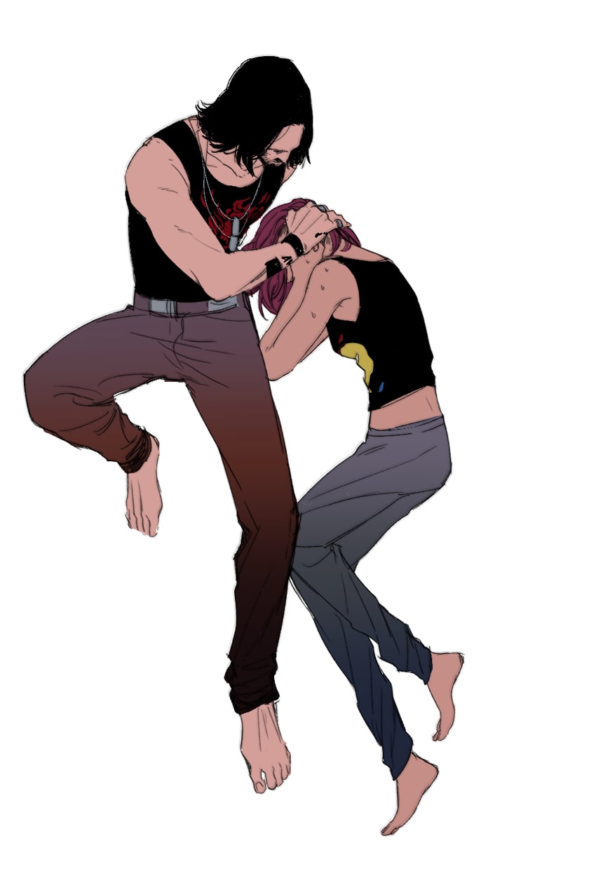 v, valerie, and johnny silverhand (cyberpunk and 1 more) drawn by pinkteest