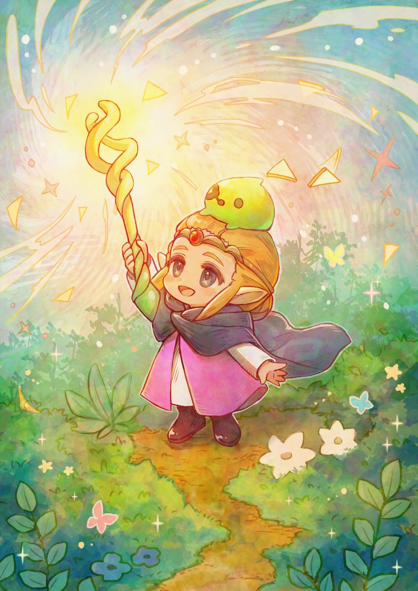princess zelda and tri (the legend of zelda and 1 more) drawn by melty_(corolla)