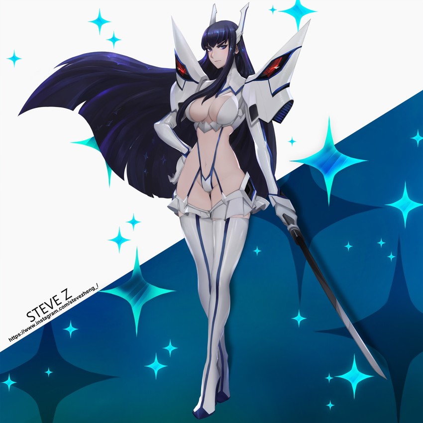 kiryuuin satsuki and junketsu (kill la kill) drawn by steve_zheng