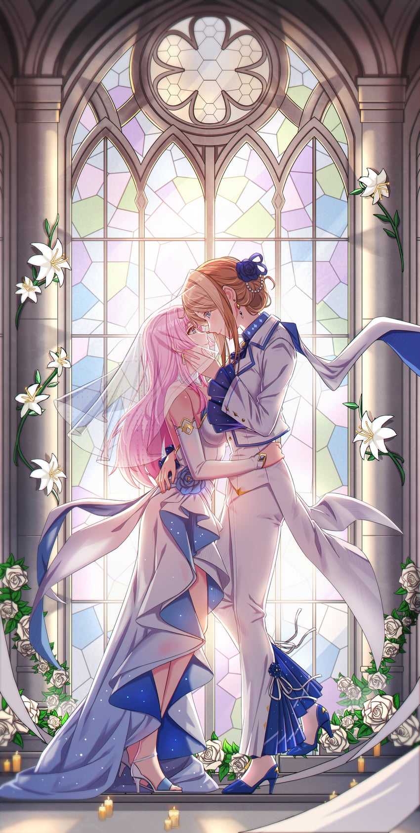chihaya anon and nagasaki soyo (bang dream! and 1 more) drawn by nairobi_song