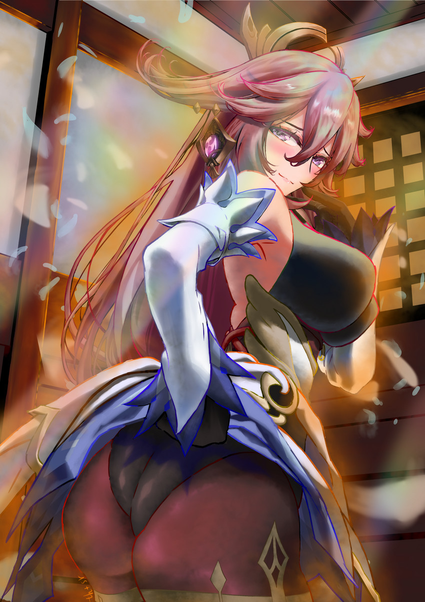 ganyu and yae miko (genshin impact) drawn by user_hwzj4847