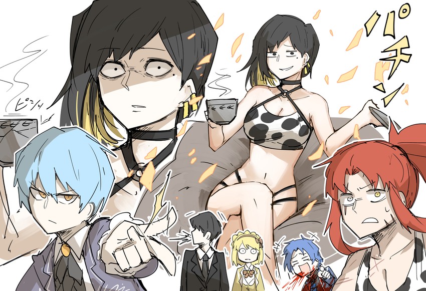 angela, roland, binah, chesed, gebura, and 1 more (project moon and 1 more) drawn by kankan33333