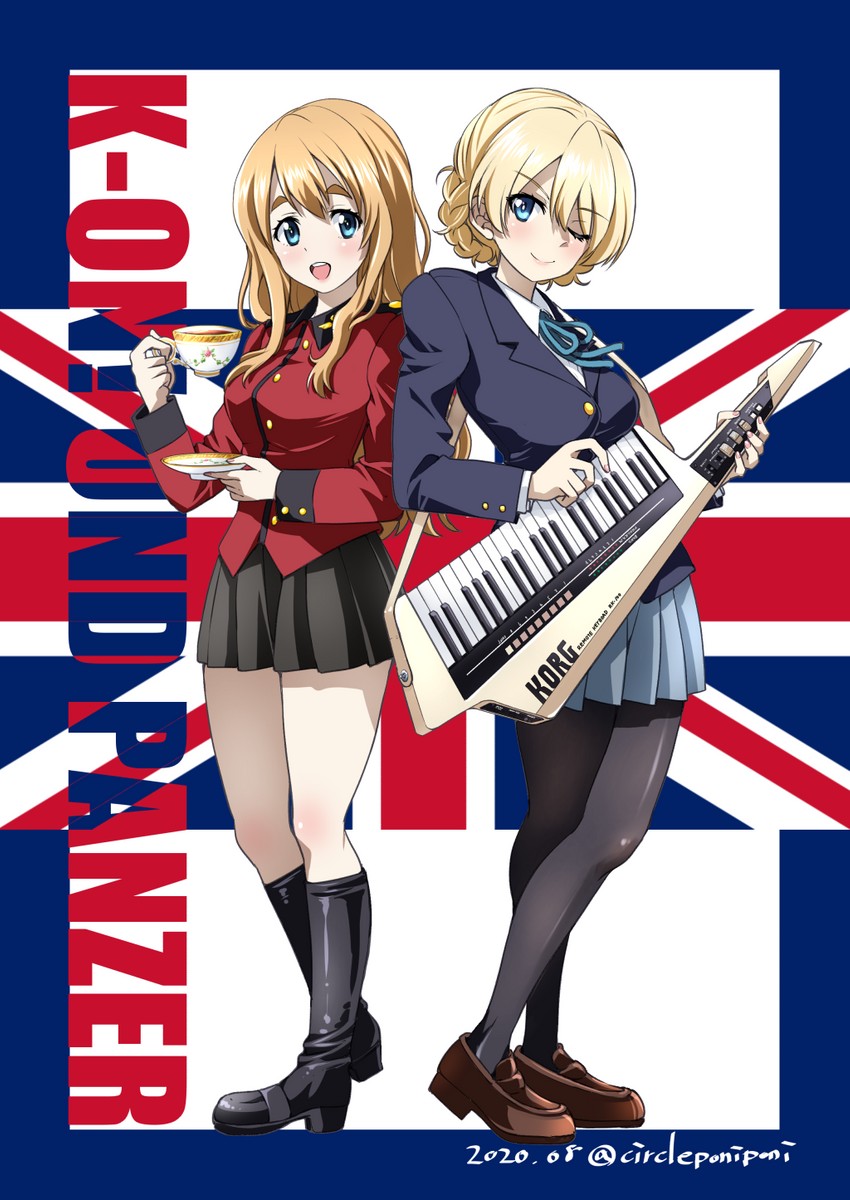 darjeeling and kotobuki tsumugi (girls und panzer and 1 more) drawn by inoue_yoshihisa