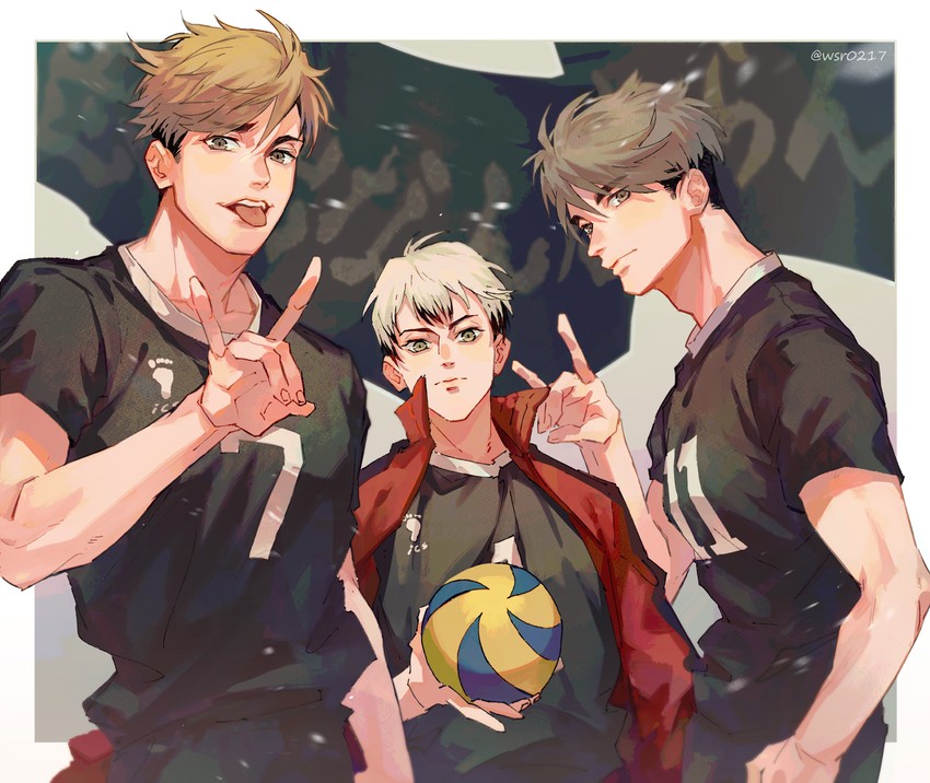 miya atsumu, miya osamu, and kita shinsuke (haikyuu!!) drawn by wsr_cao_rong_rong