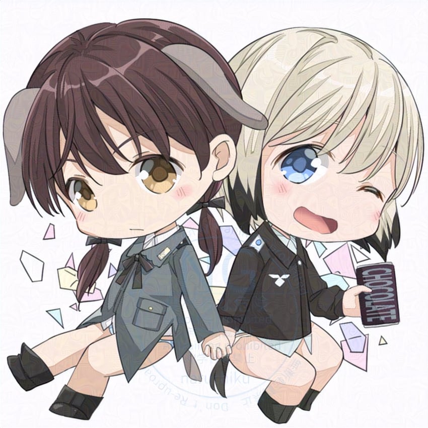 erica hartmann and gertrud barkhorn (world witches series and 1 more) drawn by naruchisukisuki