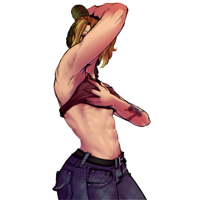 kujo jolyne and leanbeefpatty (jojo no kimyou na bouken and 1 more) drawn by artigor
