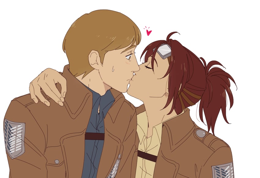 hange zoe and moblit berner (shingeki no kyojin) drawn by hanpetos
