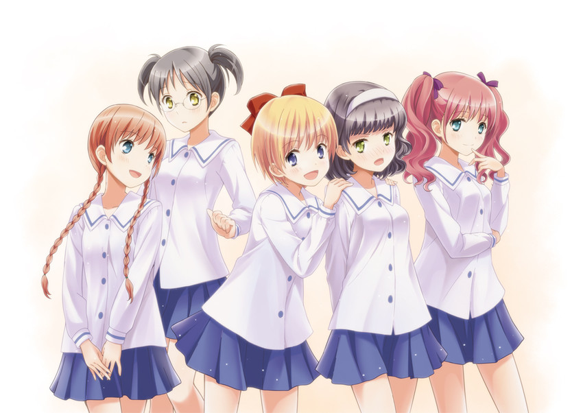 nonohara himeko, hibino hikaru, mori manami, hijiri yuka, and kamikura ichiko (hime-chan no ribbon) drawn by iizuka_ena