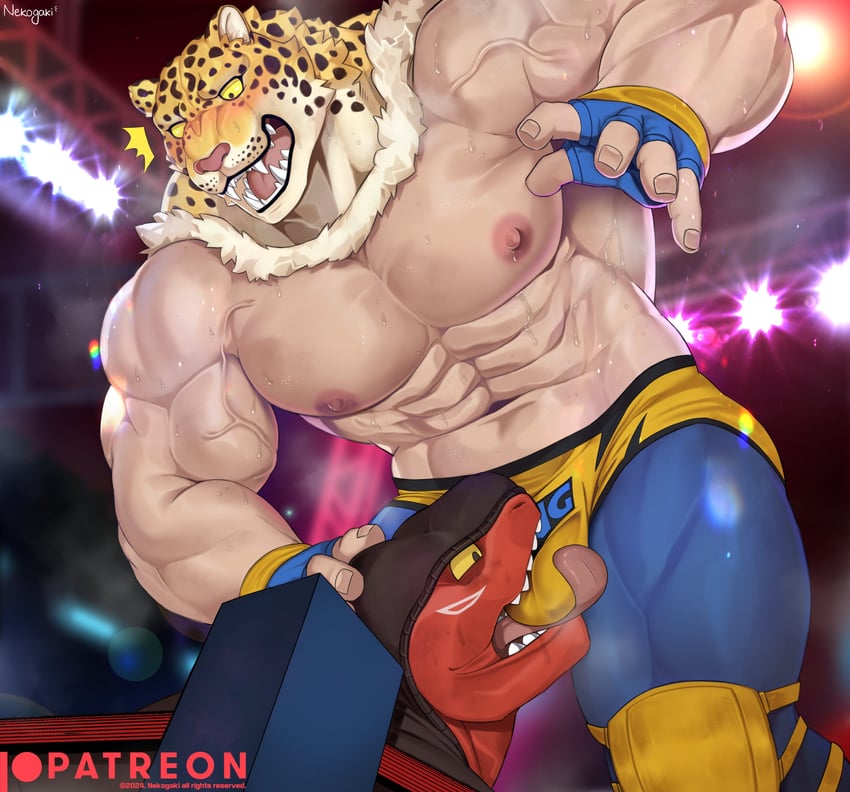king and king of dinosaurs (the king of fighters and 1 more) drawn by nekogaki_(nekogaki0324)