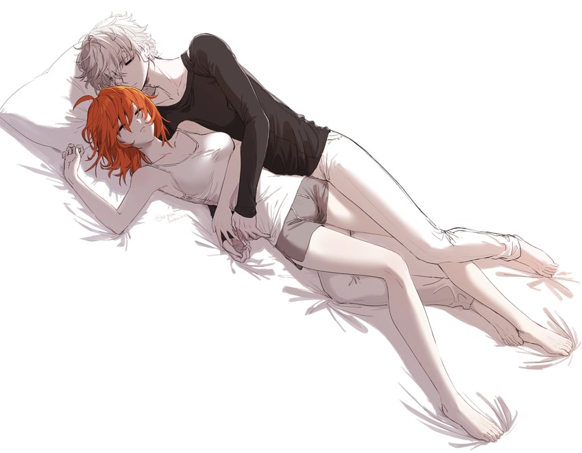 fujimaru ritsuka and kadoc zemlupus (fate and 1 more) drawn by nagisa2017mine