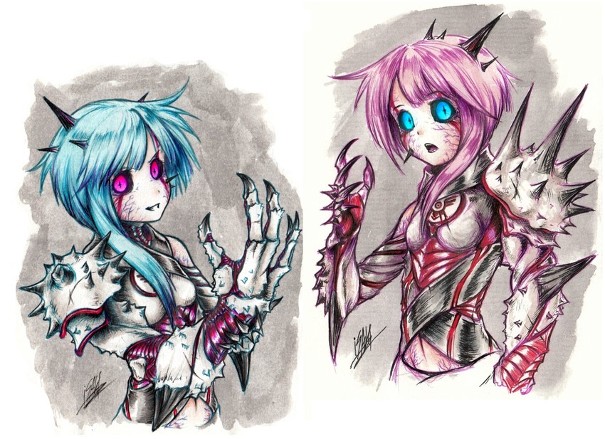 rom, ram, white sister ram, and white sister rom (neptune) drawn by isaki_tanaka