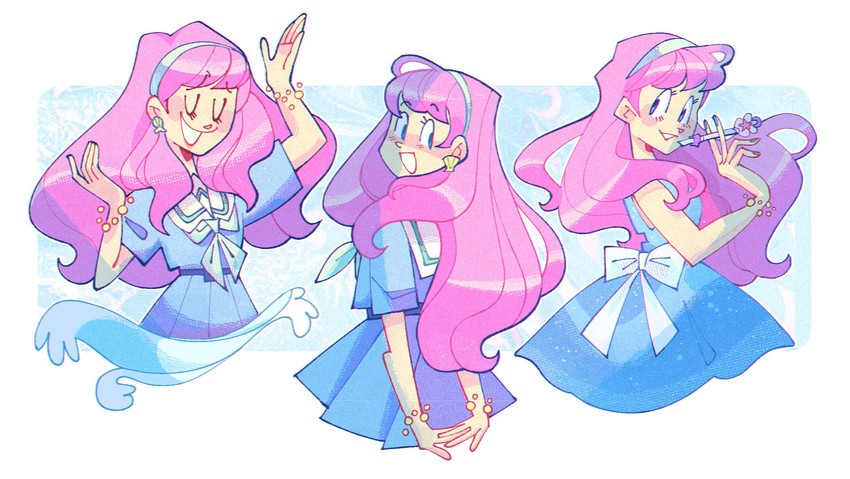 laura la mer (precure and 1 more) drawn by hoaxghost