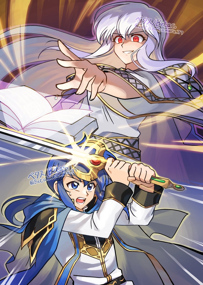 seliph and julia (fire emblem and 1 more) drawn by betabetamaru