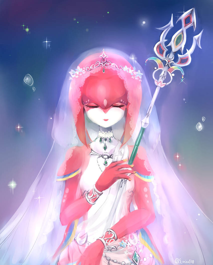 mipha (the legend of zelda and 1 more) drawn by ritsuki_mino