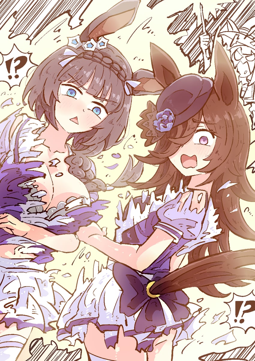 rice shower, sweep tosho, and zenno rob roy (umamusume) drawn by hyokun1004