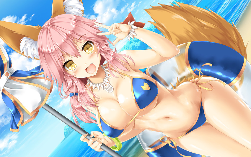 tamamo and tamamo no mae (fate and 1 more) drawn by kamiya_tomoe