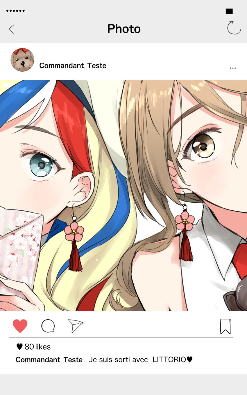 littorio and commandant teste (kantai collection and 1 more) drawn by morinaga_miki