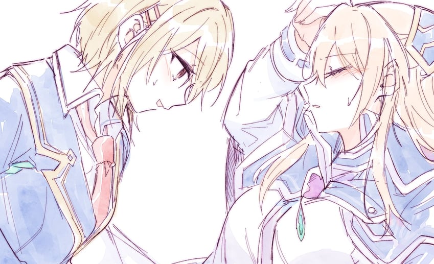kayamori ruka and shirakawa yuina (heaven burns red) drawn by opi