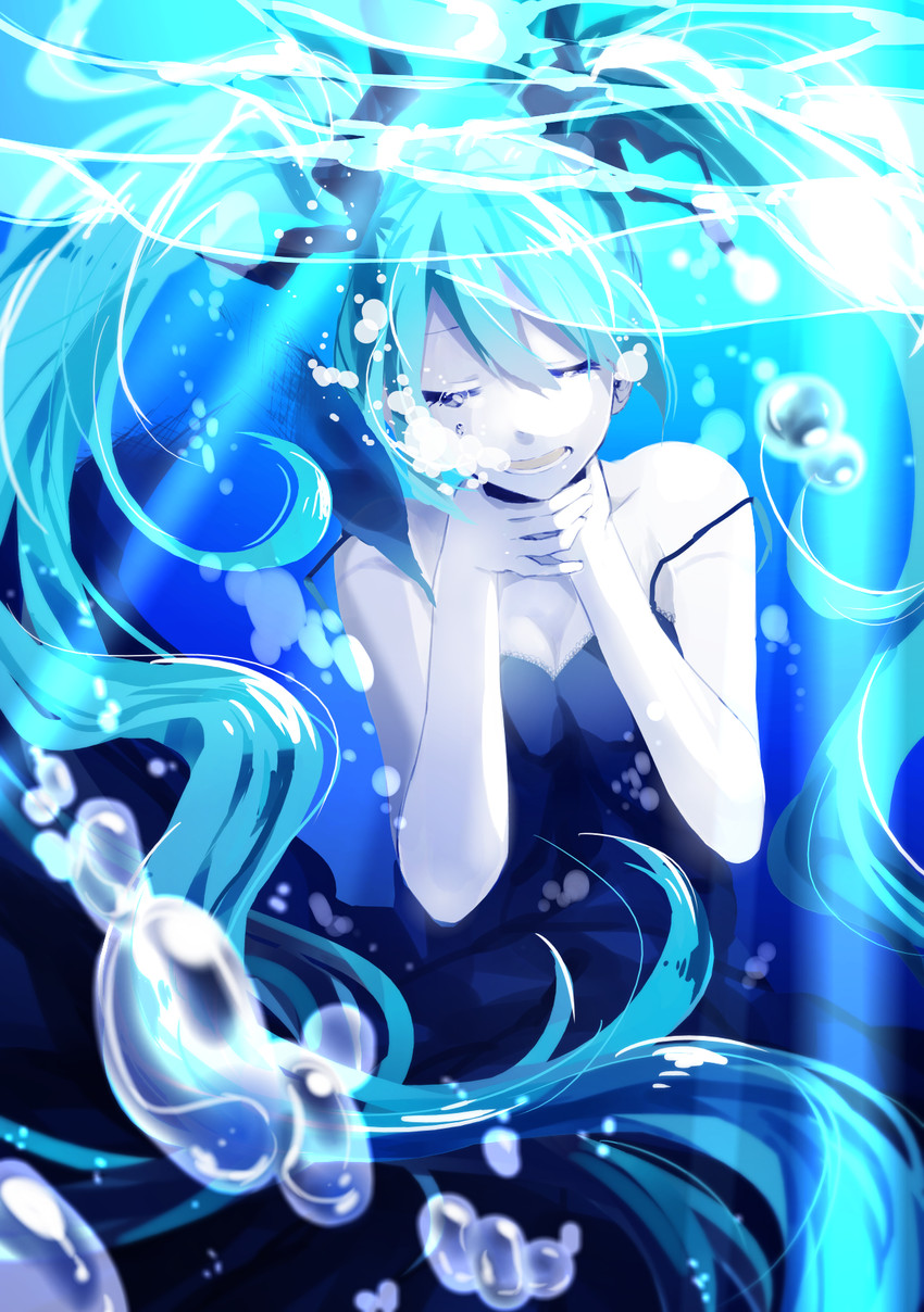 hatsune miku (vocaloid and 1 more) drawn by pecchii