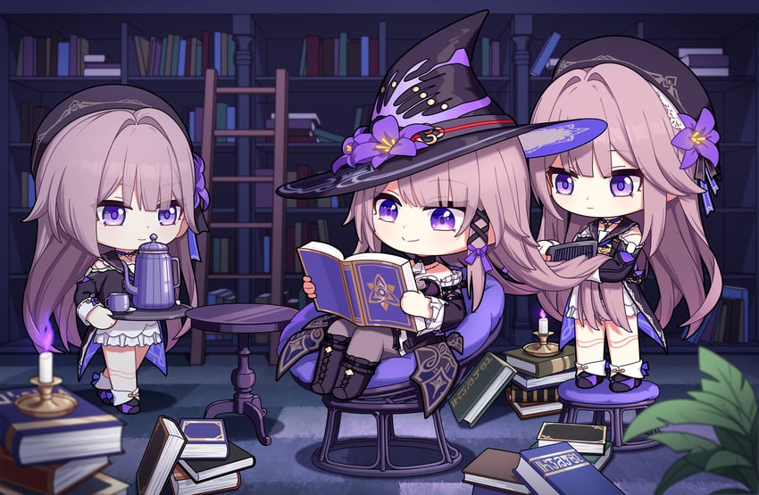 herta and the herta (honkai and 1 more) drawn by cavcaz