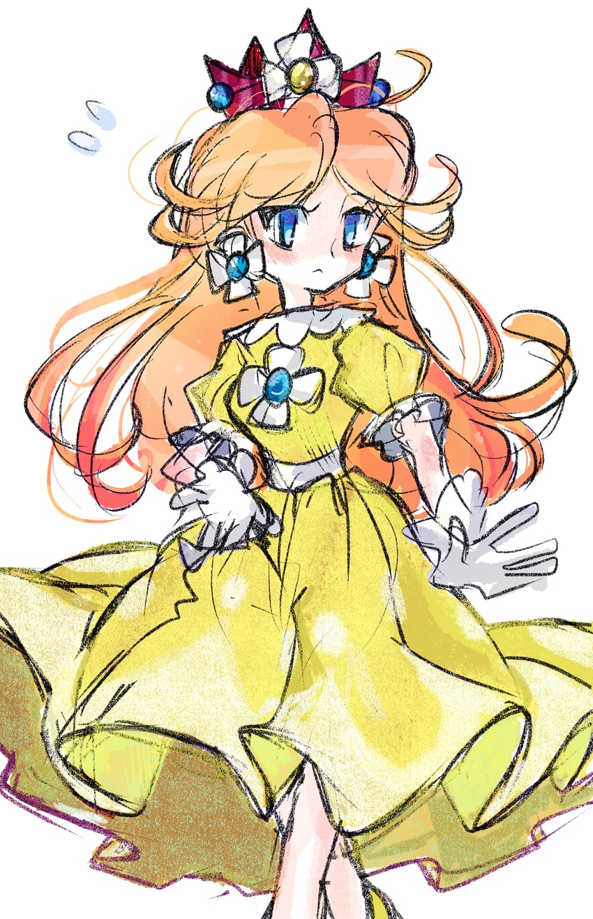 princess daisy (mario and 1 more) drawn by rakugaki_shitagari-ya