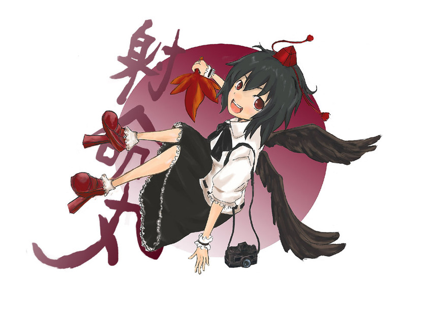 shameimaru aya (touhou) drawn by rainbow-color