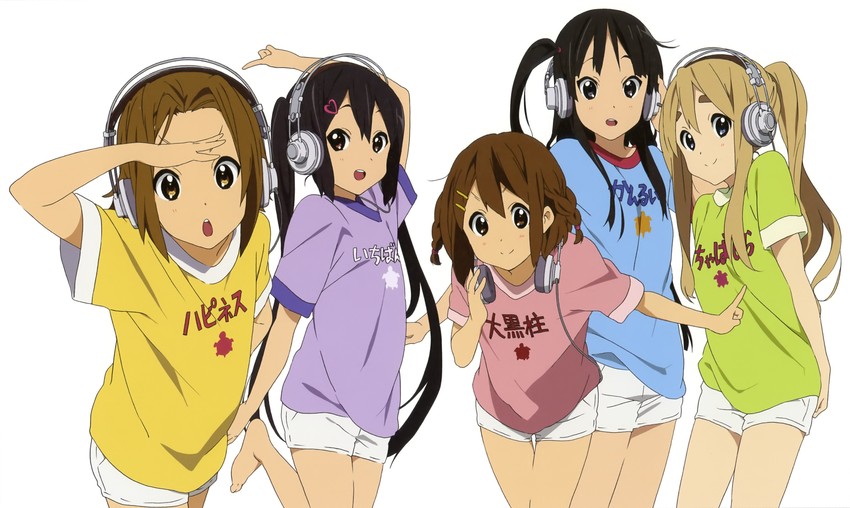 akiyama mio, nakano azusa, hirasawa yui, tainaka ritsu, and kotobuki tsumugi (k-on!) drawn by horiguchi_yukiko