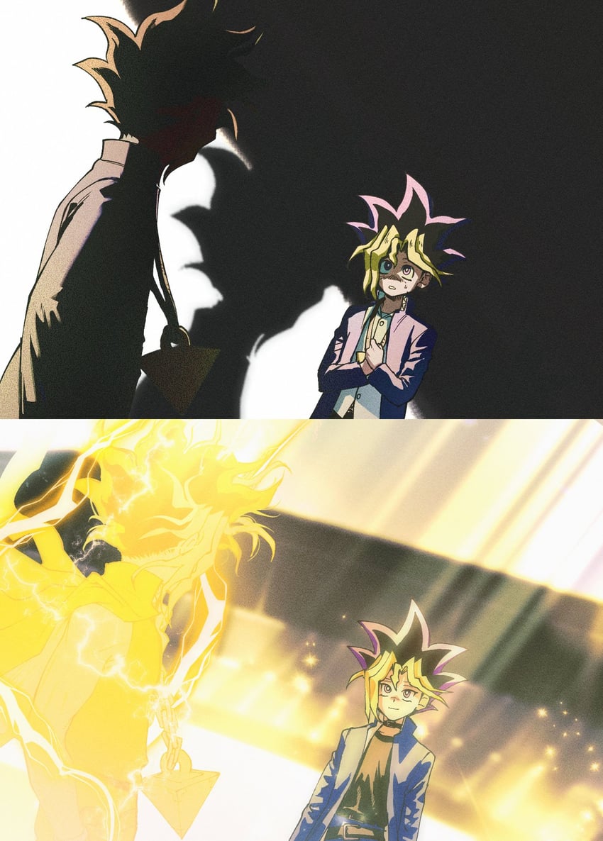 muto yugi and yami yugi (yu-gi-oh! and 1 more) drawn by ygogy55