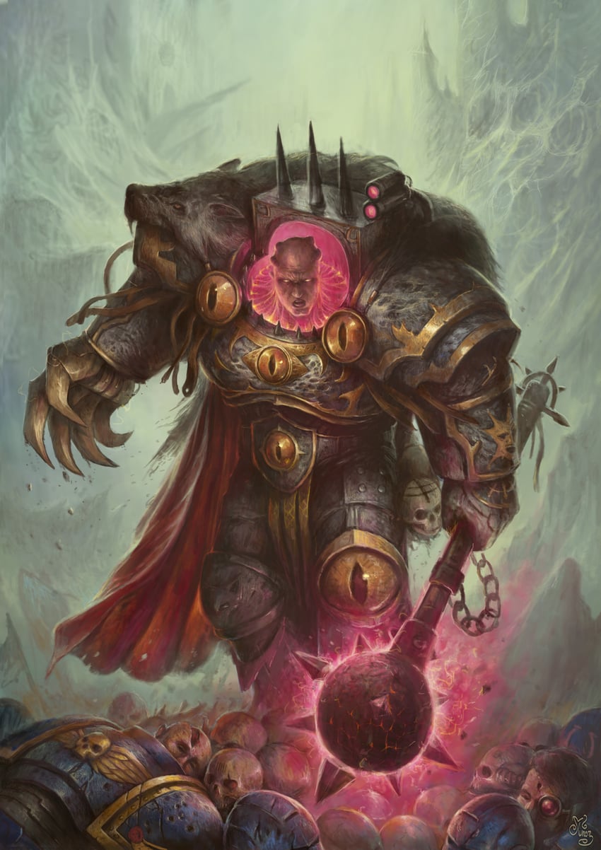 adeptus astartes and horus lupercal (warhammer 40k) drawn by ricardomunoz
