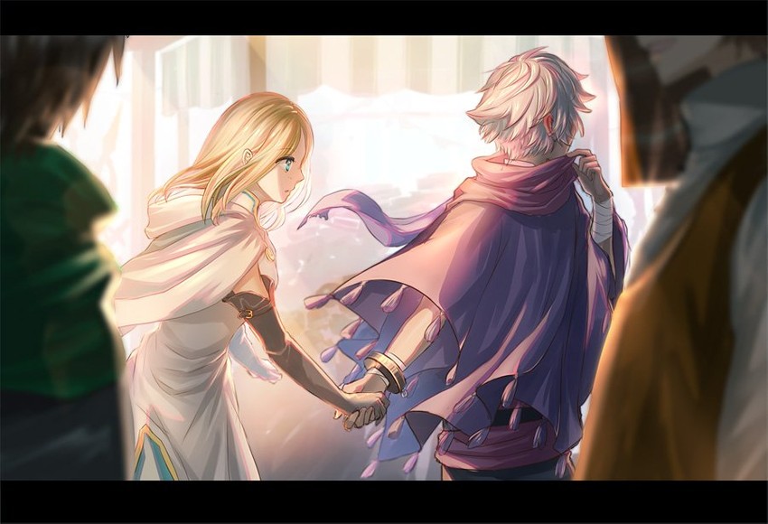 therion and ophilia clement (octopath traveler and 1 more) drawn by yuzuponza