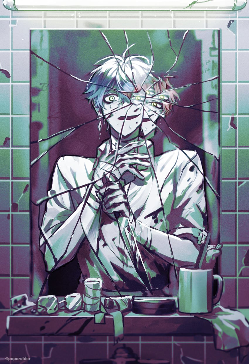 ike eveland and eki eveland (nijisanji and 1 more) drawn by papercider