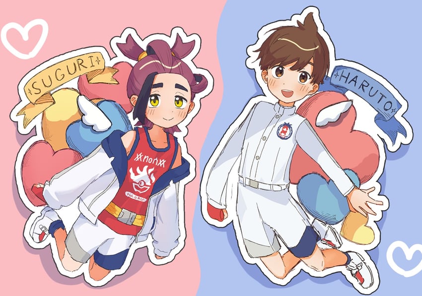 kieran and florian (pokemon and 1 more) drawn by chihiro_mo_sushi
