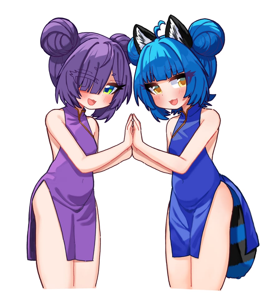 poko rakun and zumi dokumi (idol corp and 1 more) drawn by ryoshi