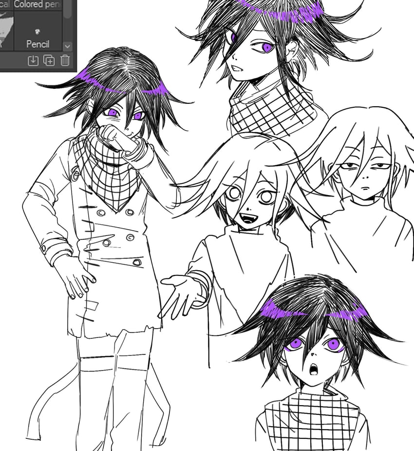 oma kokichi (danganronpa and 1 more) drawn by miri_(bossu_osu)