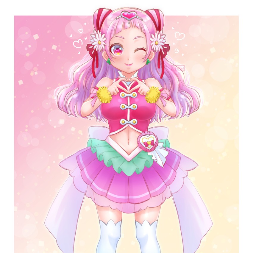 nono hana and cure yell (precure and 1 more) drawn by shirogane_tsubasa