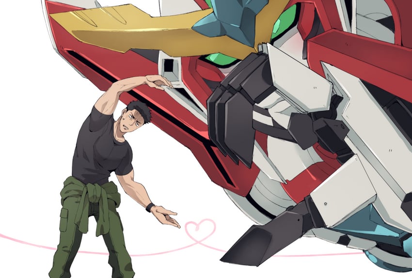 ao isami and bravern (yuuki bakuhatsu bang bravern) drawn by tometo_pot