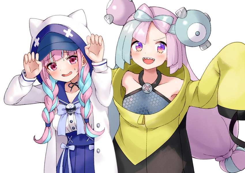 minato aqua and iono (pokemon and 2 more) drawn by faubynet
