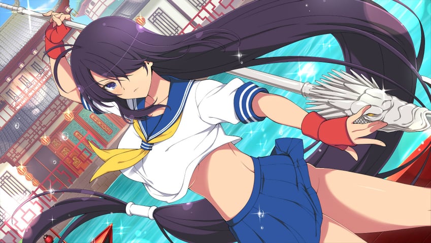 kan'u unchou (senran kagura and 2 more) drawn by yaegashi_nan